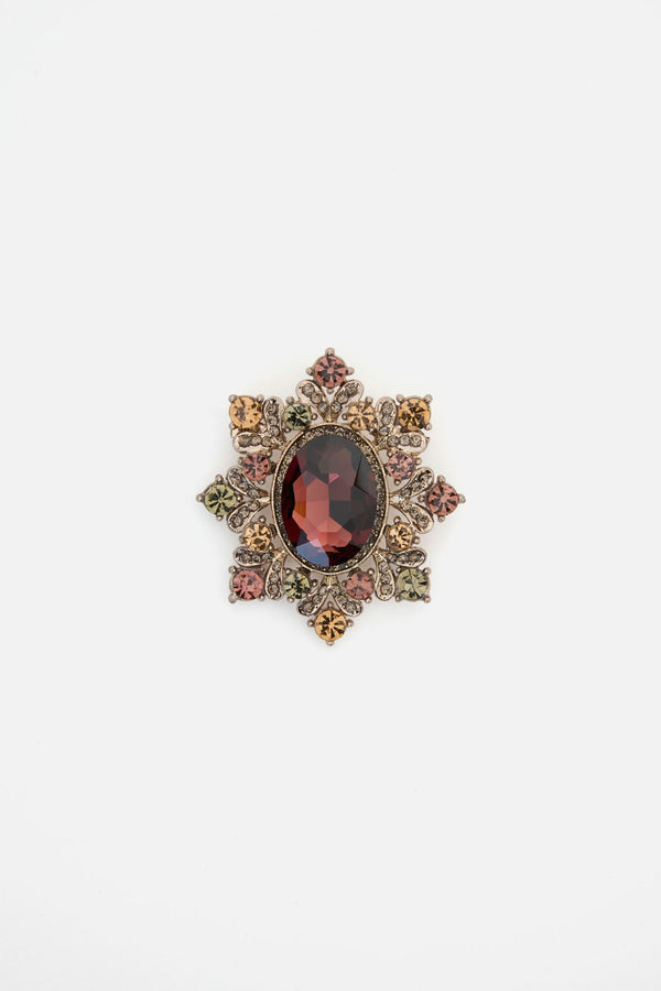 Dangerfield - Gothic Diamante Brooch - multi