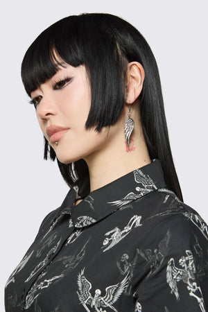 Dangerfield - Angel Wing Earrings - silver