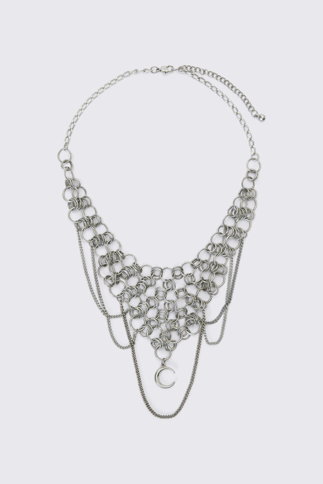 Dangerfield - Chain Moon Necklace - silver