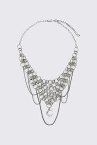 Dangerfield - Chain Moon Necklace - silver