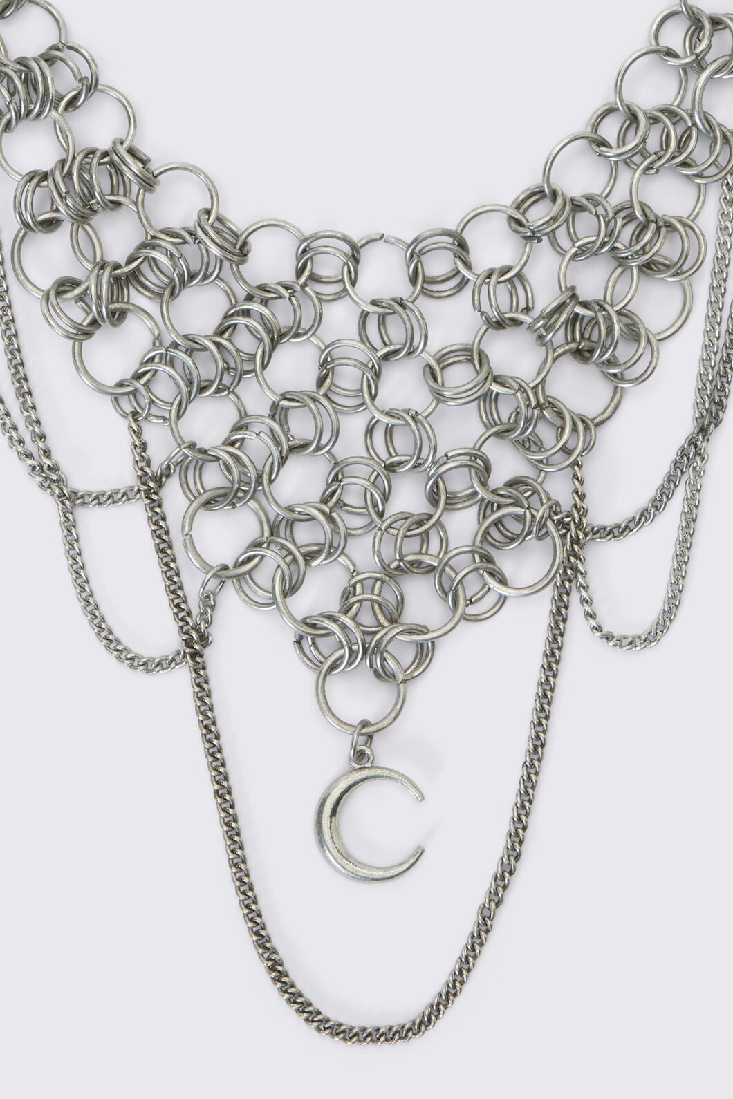 Dangerfield - Chain Moon Necklace - silver