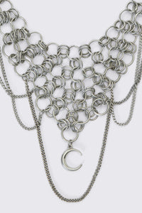 Dangerfield - Chain Moon Necklace - silver