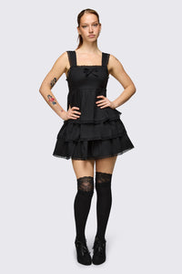 Dangerfield - Long Lace Top Sock - black