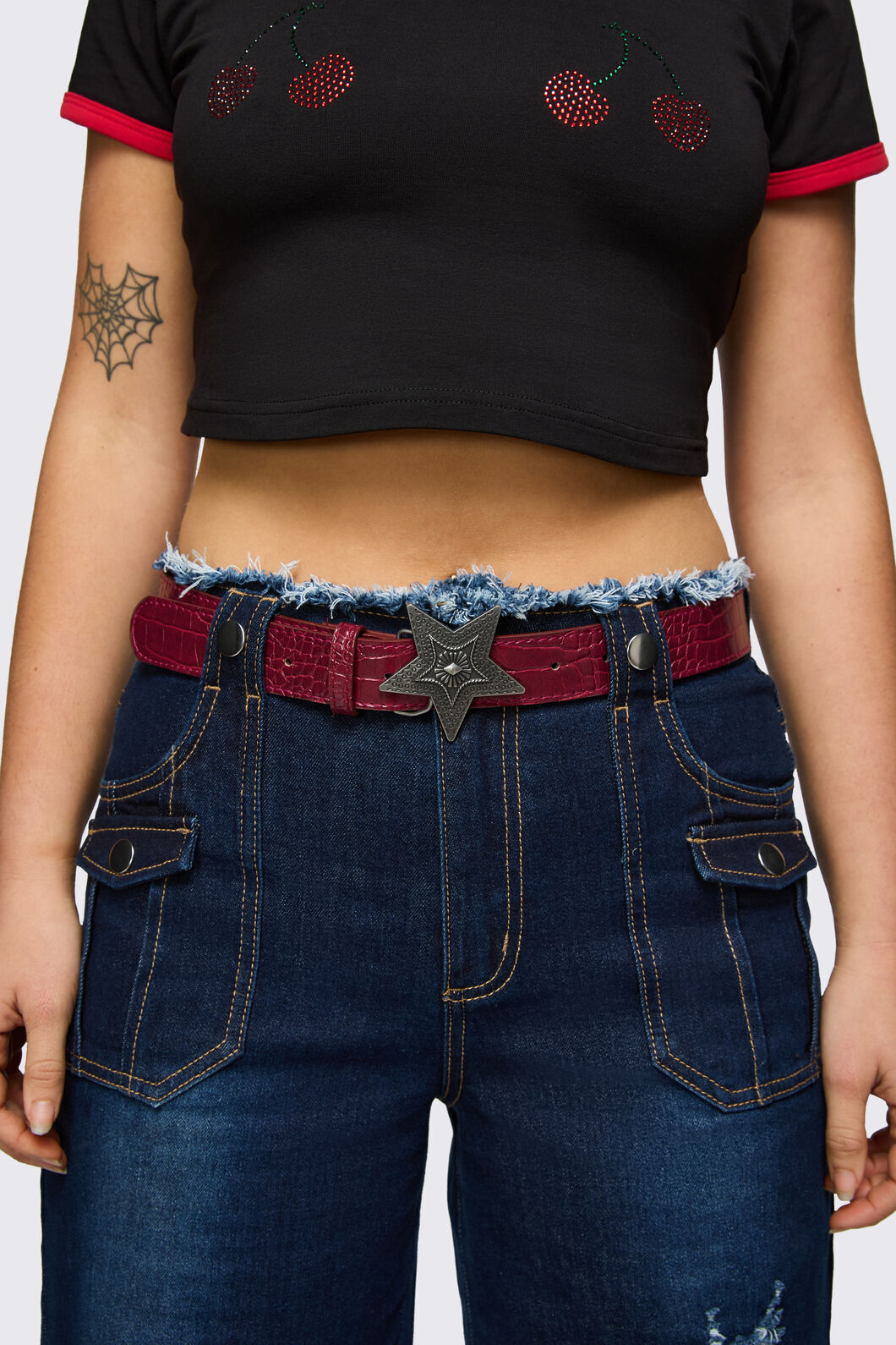 Dangerfield - Star Buckle Belt - dark-red