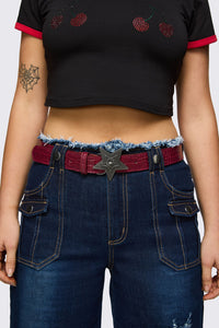 Dangerfield - Star Buckle Belt - dark-red