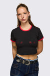 Dangerfield - Fancy Flower Buckle Belt - black