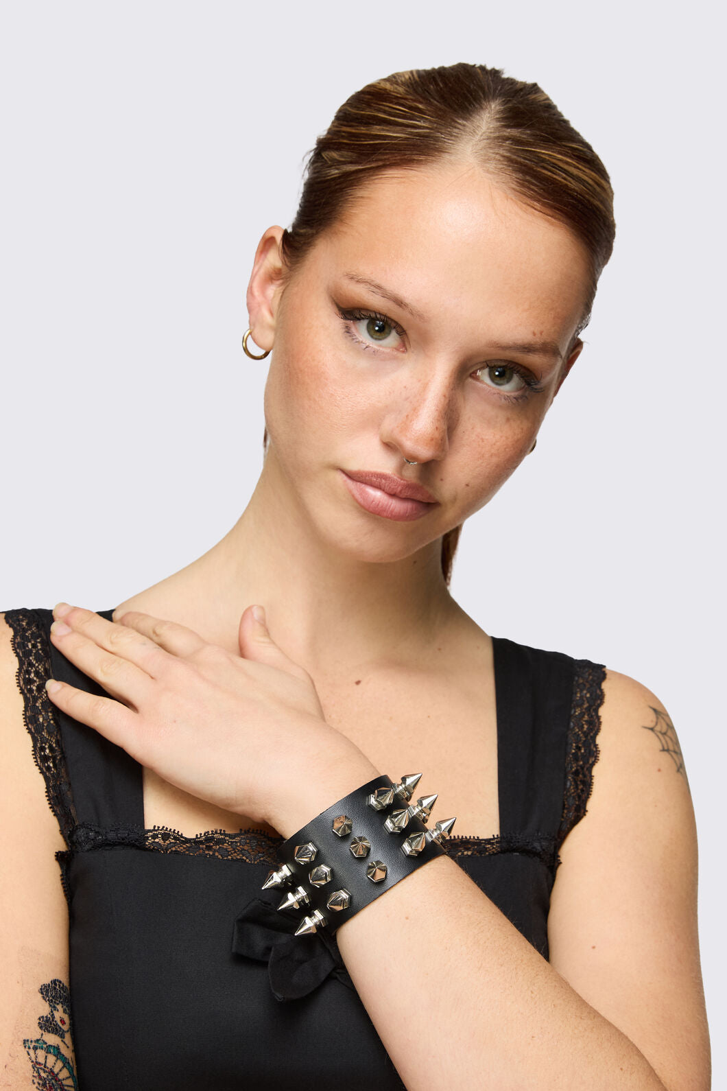 Dangerfield - Wide Stud Cuff - black