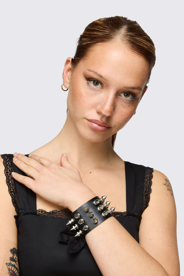 Dangerfield - Wide Stud Cuff - black