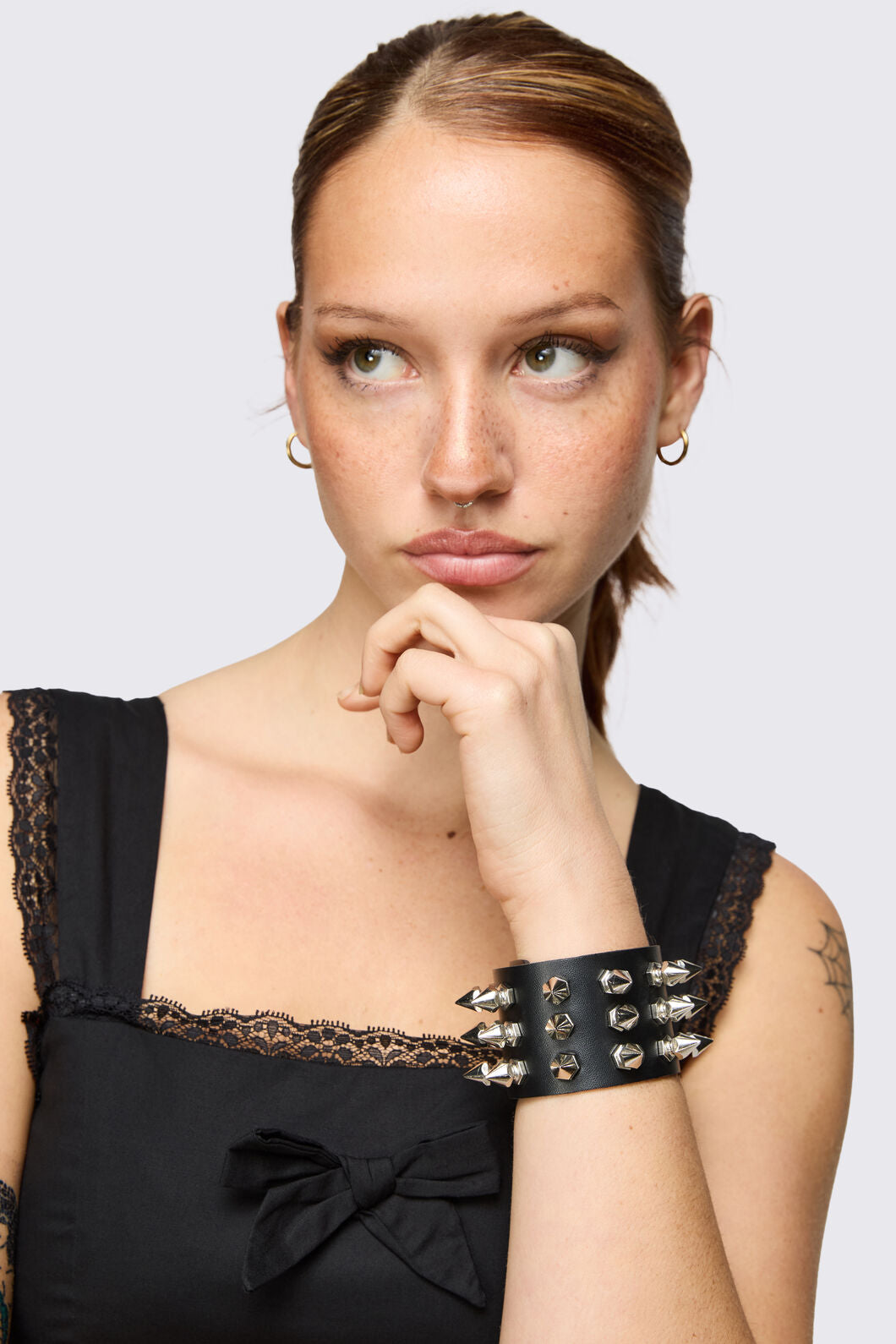 Dangerfield - Wide Stud Cuff - black