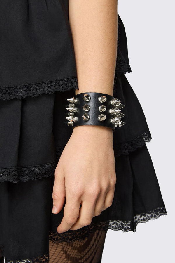 Dangerfield - Wide Stud Cuff - black