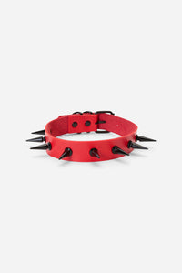 Dangerfield - Red & Black Spike Choker - red