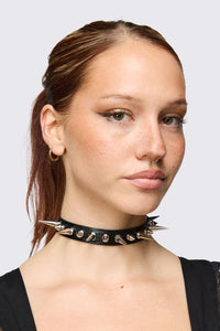 Dangerfield - Mixed Length Spike Choker - black