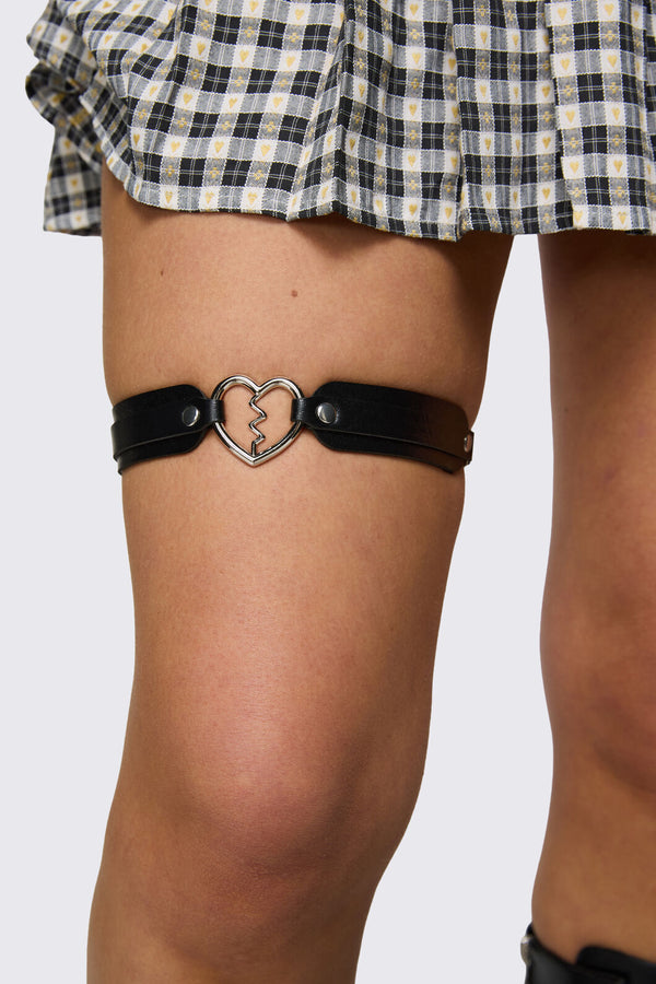 Dangerfield - Broken Heart Garter - black