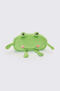 Dangerfield - Frog Plush Pencil Case - green