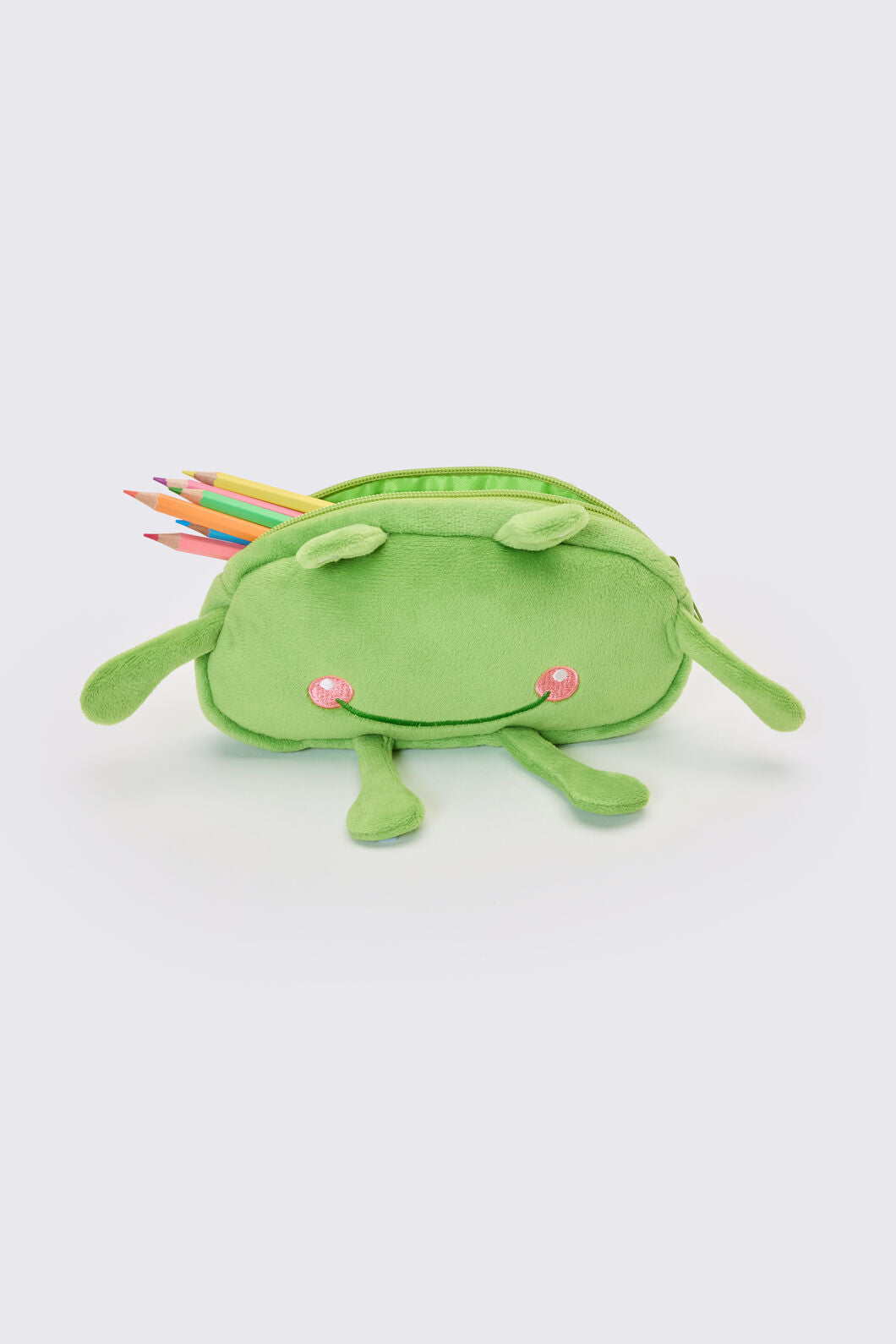 Dangerfield - Frog Plush Pencil Case - green
