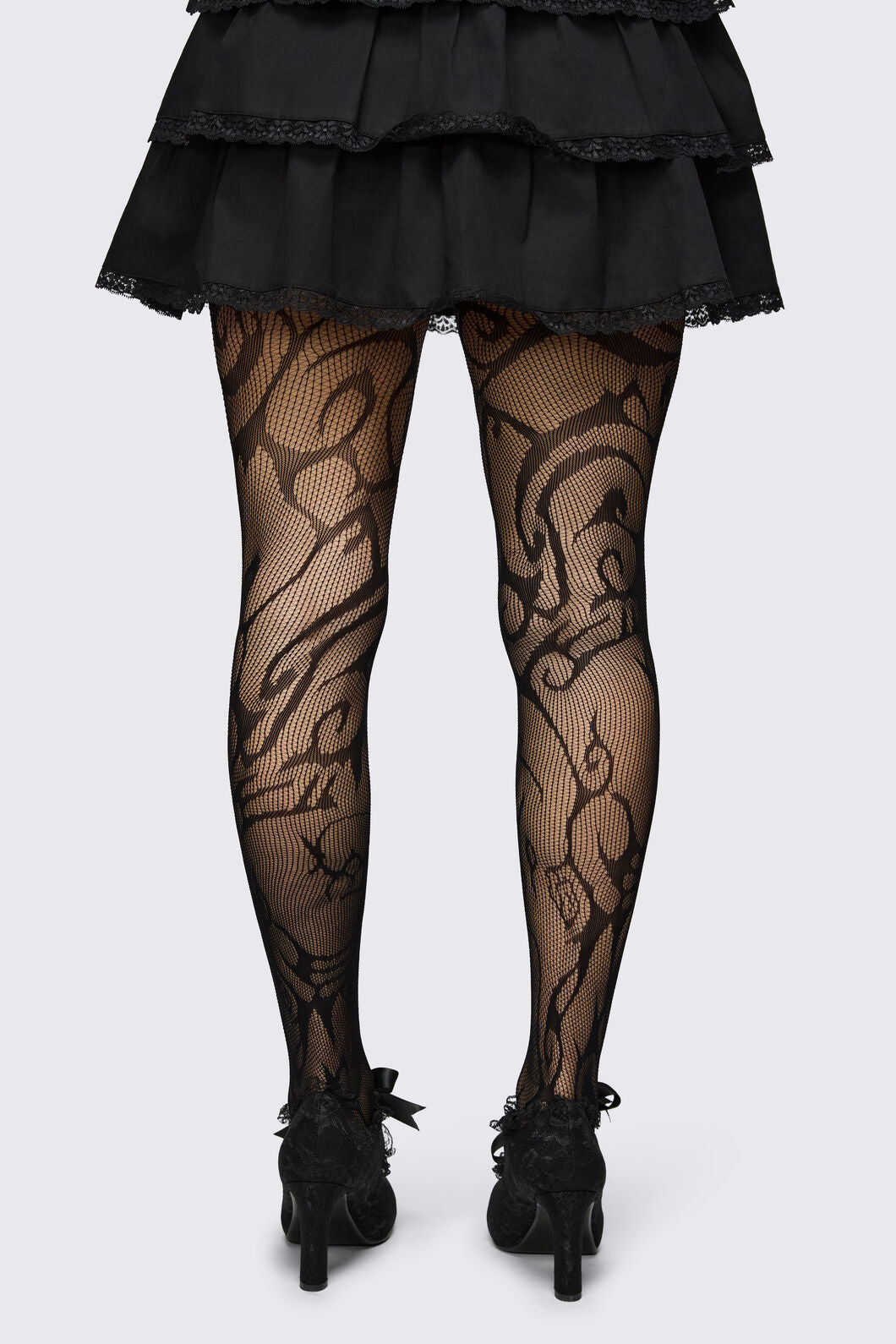Dangerfield - Y2K Cyber Fishnet Tights - black