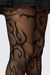 Dangerfield - Y2K Cyber Fishnet Tights - black