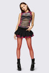 Dangerfield - Red Micro Fishnet Tights - red