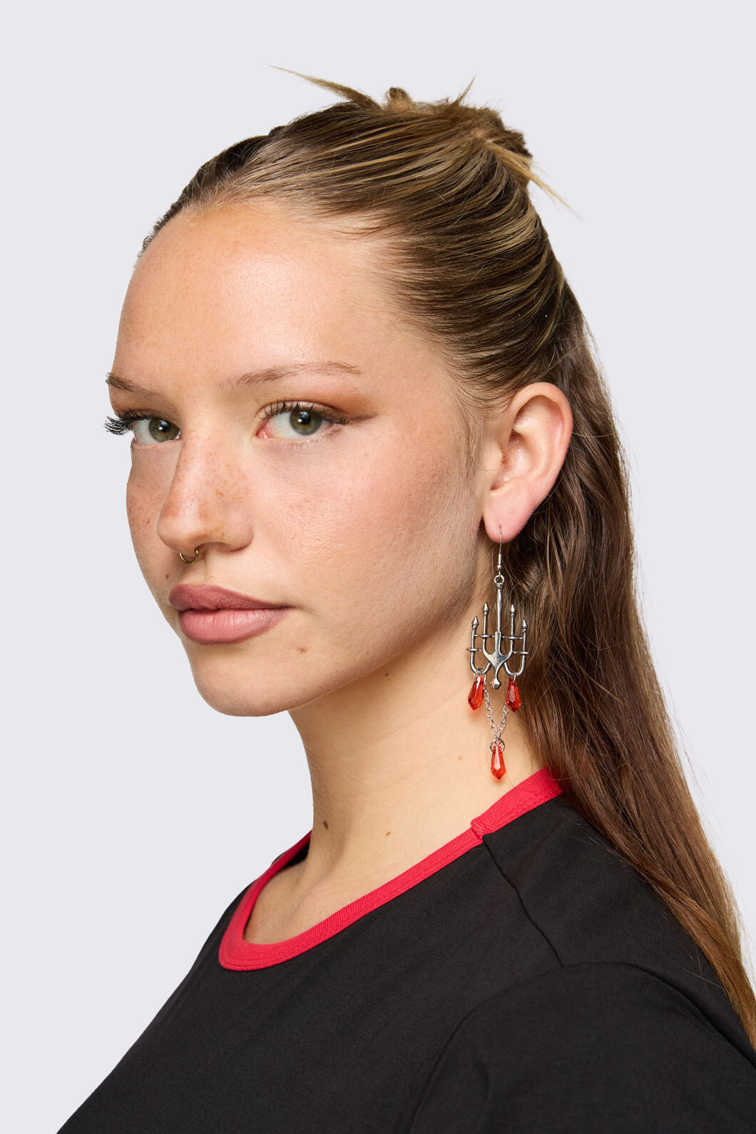 Dangerfield - Candelabra Goth Earrings - silver