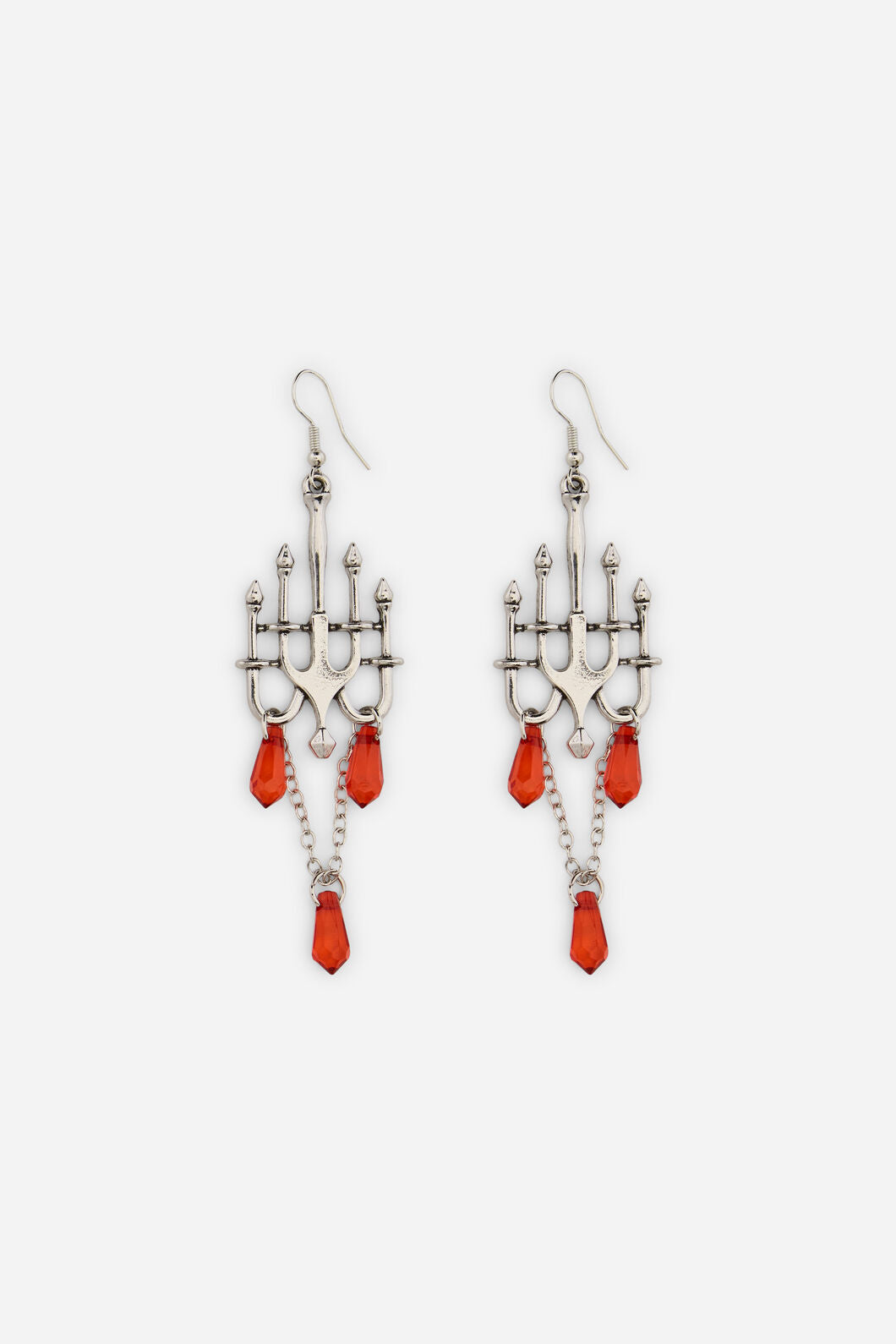 Dangerfield - Candelabra Goth Earrings - silver