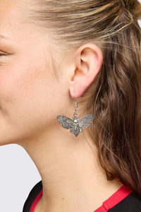 Dangerfield - Skull Moth Earrings - silver