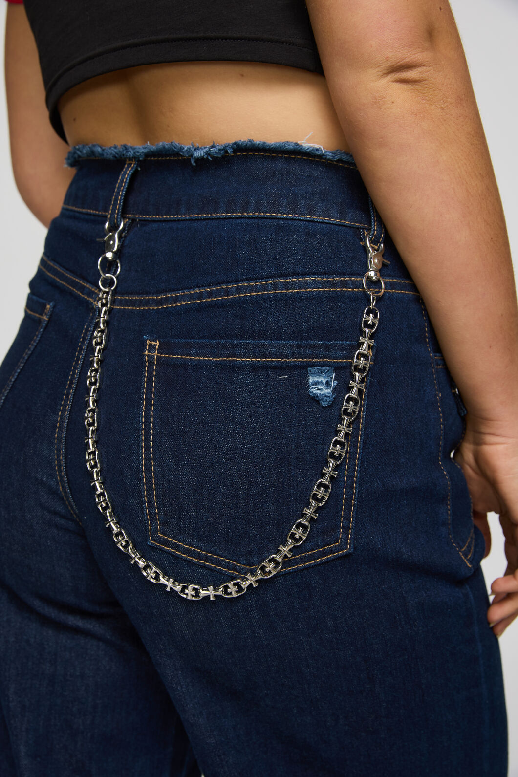 Dangerfield - Crosses Chunky Jean Chain - silver