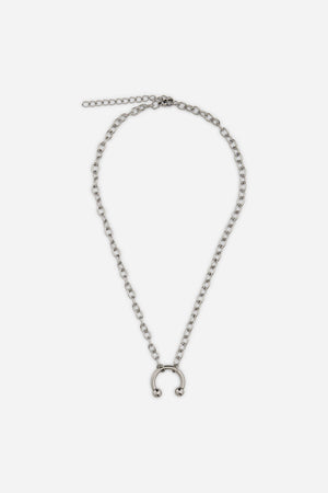 Dangerfield - Circular Barbell Necklace - silver