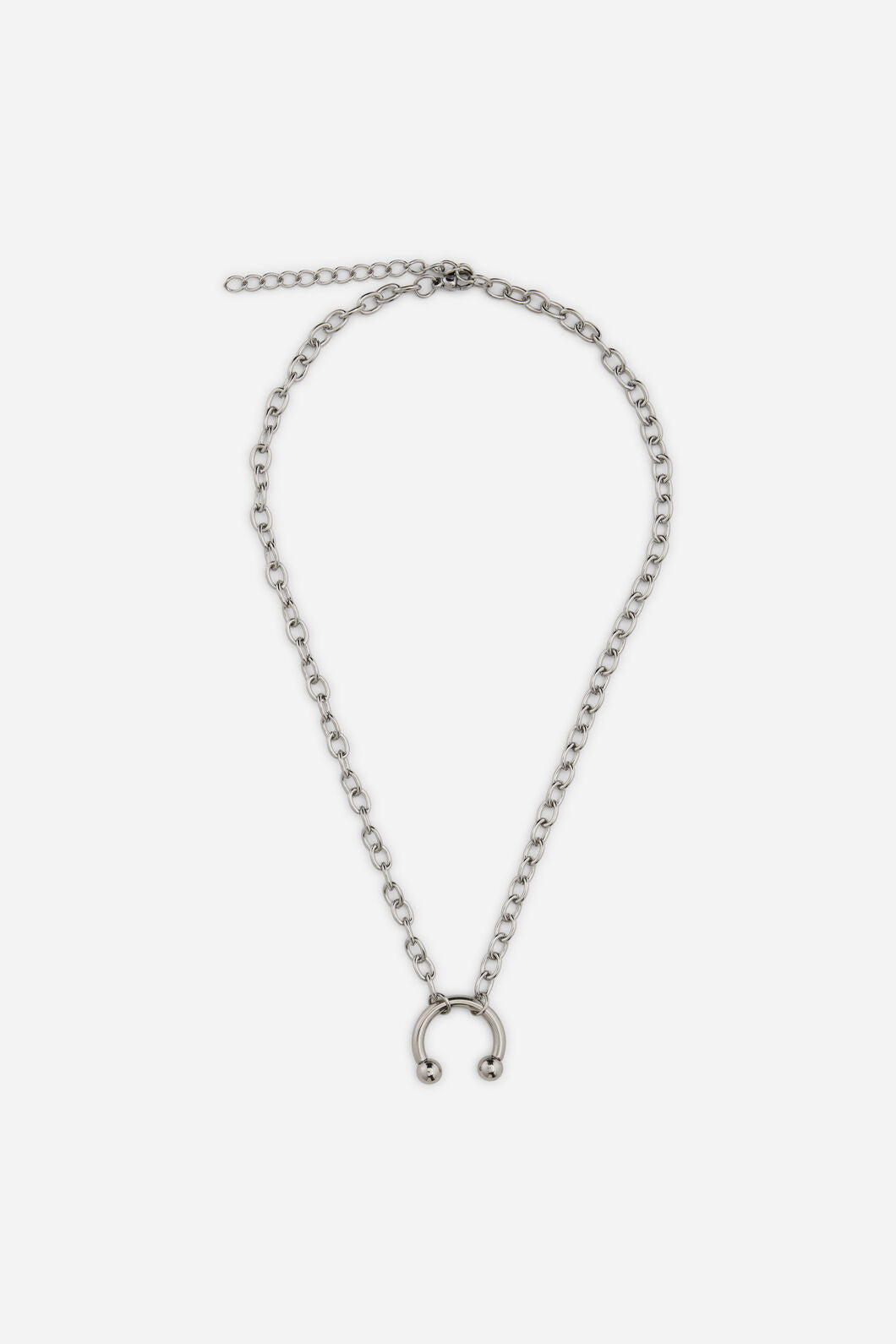 Dangerfield - Circular Barbell Necklace - silver