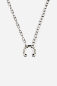 Dangerfield - Circular Barbell Necklace - silver