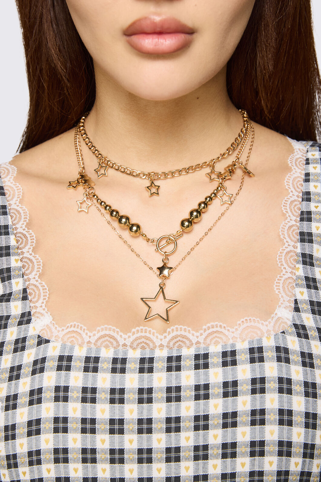 Dangerfield - Gold Stars Layer Necklace - gold