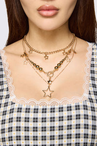 Dangerfield - Gold Stars Layer Necklace - gold