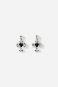 Dangerfield - Cross Heart Earrings - silver