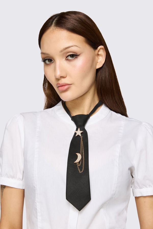 Dangerfield - Celestial Charms Adjustable Neck Tie - black