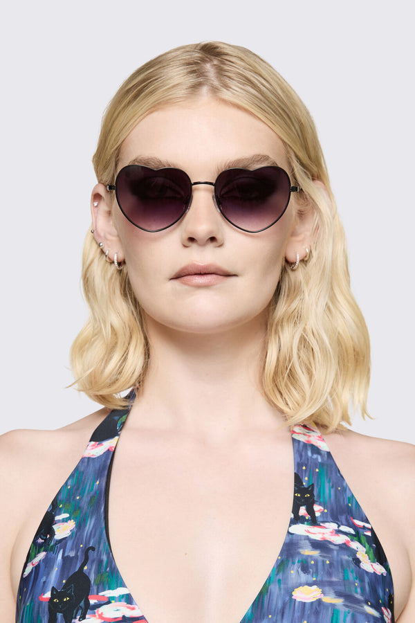 Dangerfield - Black Pretty Heart Sunglasses - black