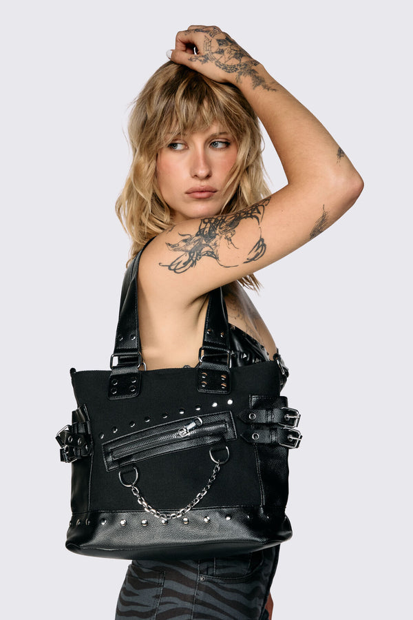 Dangerfield - Stud Chain Bag - black