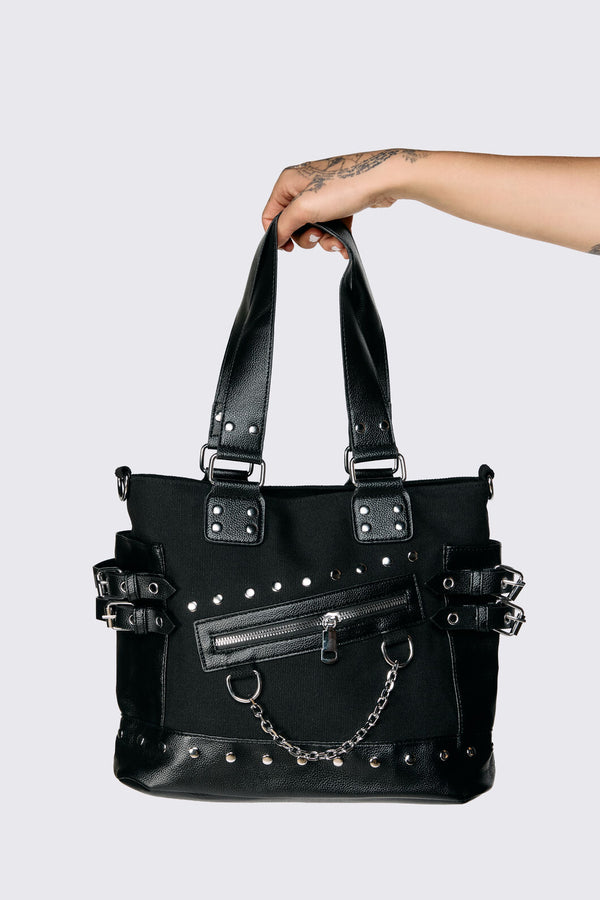 Dangerfield - Stud Chain Bag - black