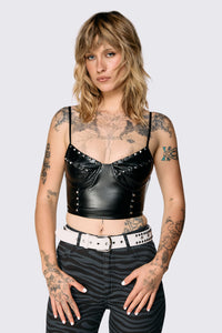 Dangerfield - Round Star Stud Belt - white
