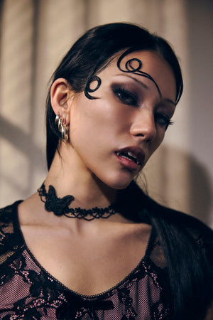Dangerfield - Gothic Moth Choker - black