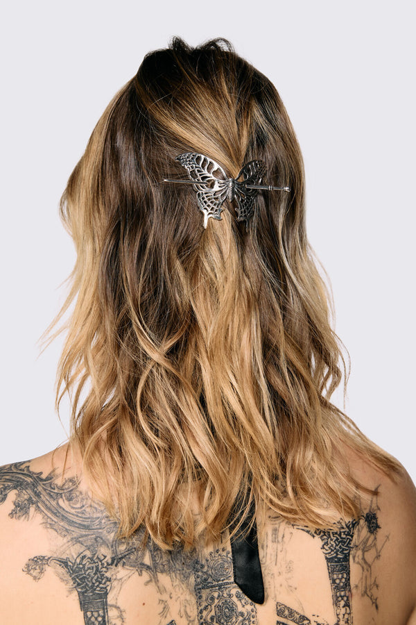 Dangerfield - Moth Hair Pin - silver
