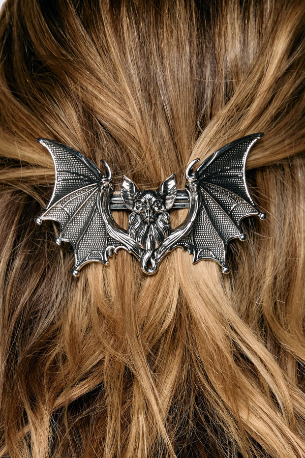 Dangerfield - Bat Barrette Hair Clip - silver