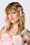 Dangerfield - Pink Bow Charm Hair Clip - pink