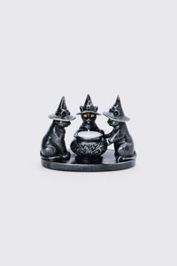 Dangerfield - Witchy Cats Tea Light Candle Hold - black