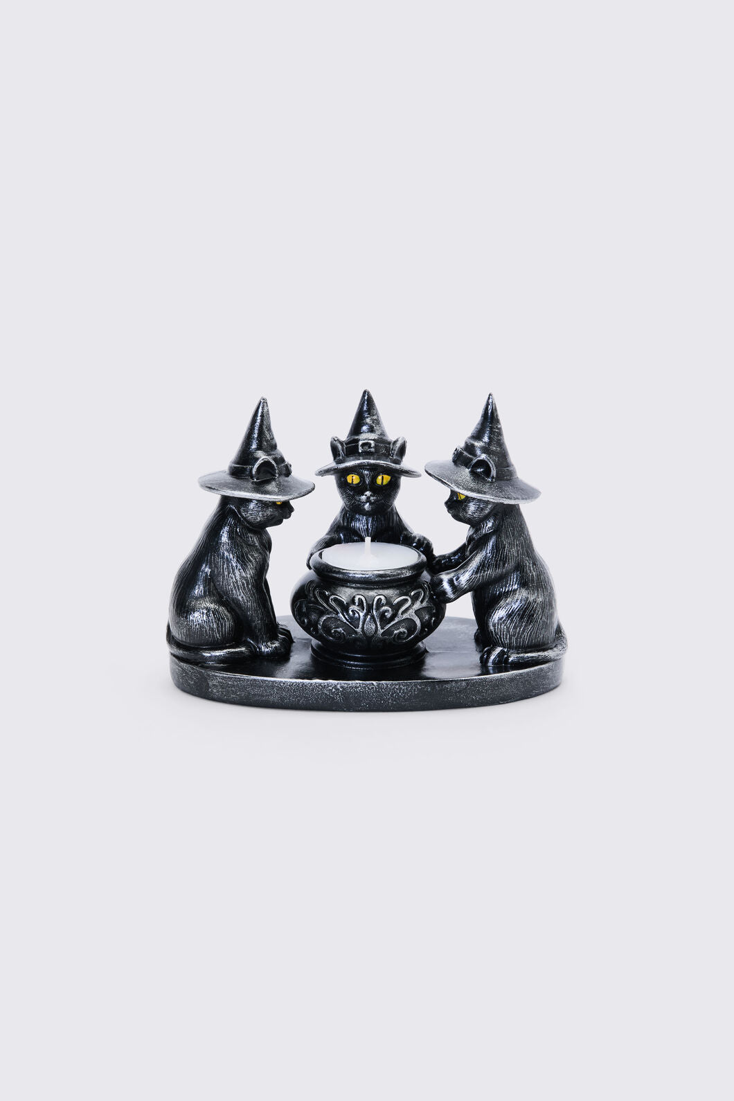 Dangerfield - Witchy Cats Tea Light Candle Hold - black