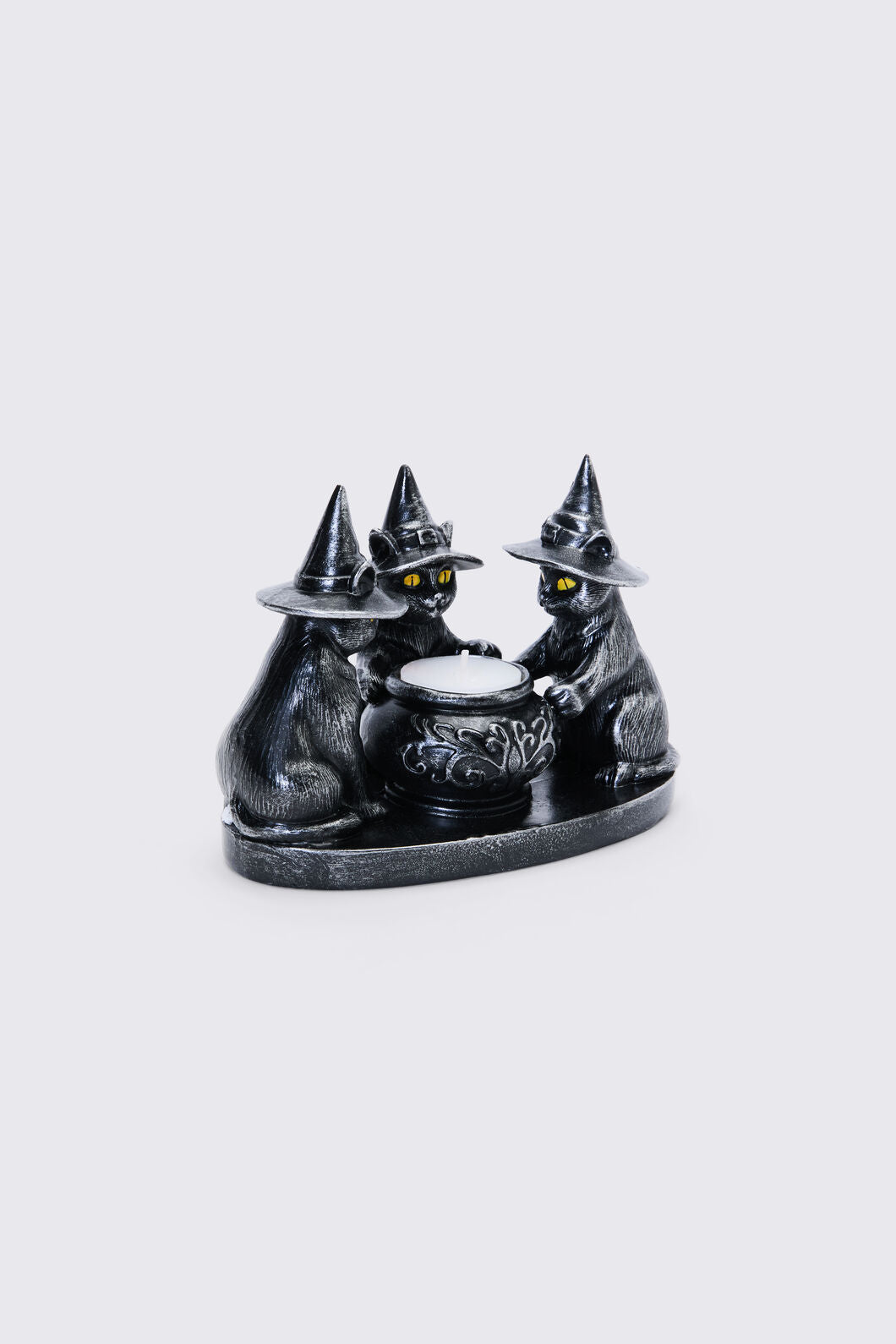 Dangerfield - Witchy Cats Tea Light Candle Hold - black