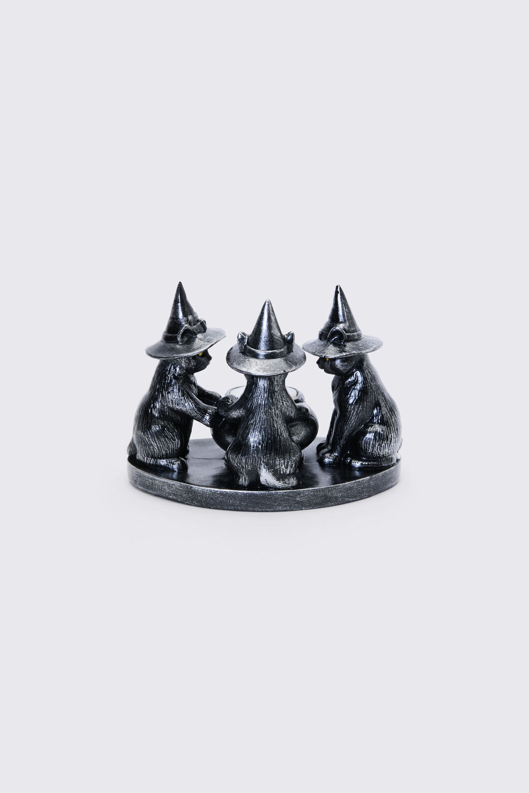 Dangerfield - Witchy Cats Tea Light Candle Hold - black
