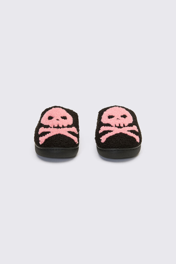 Dangerfield - Skull & Crossbone Slippers - black-pink