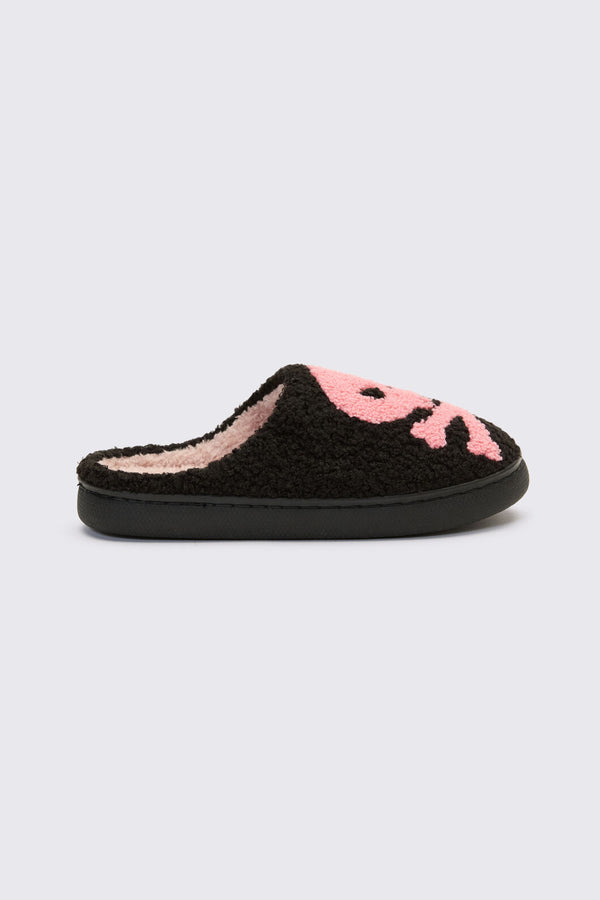 Dangerfield - Skull & Crossbone Slippers - black-pink