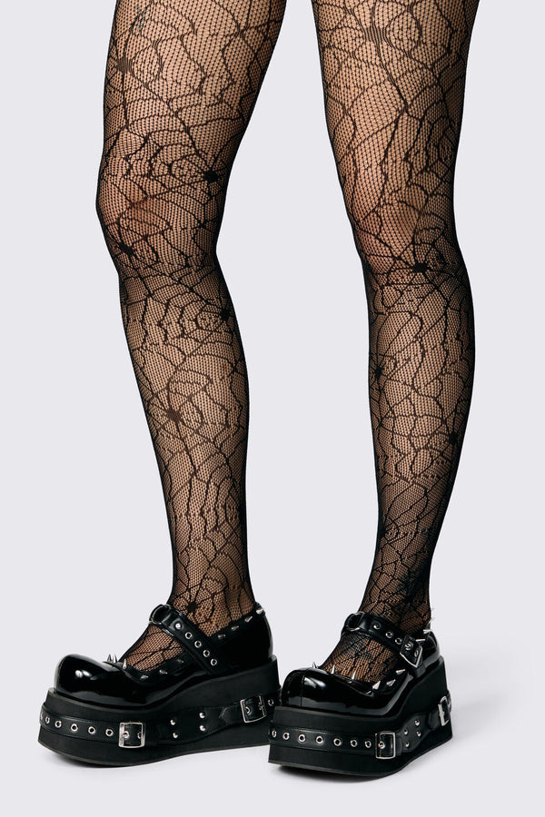 Dangerfield - Spider Web Fishnet Tights - black