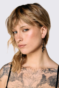 Dangerfield - Snake Sword Earrings - black