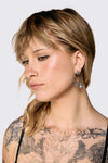 Dangerfield - Spider & Web Earrings - gunmetal